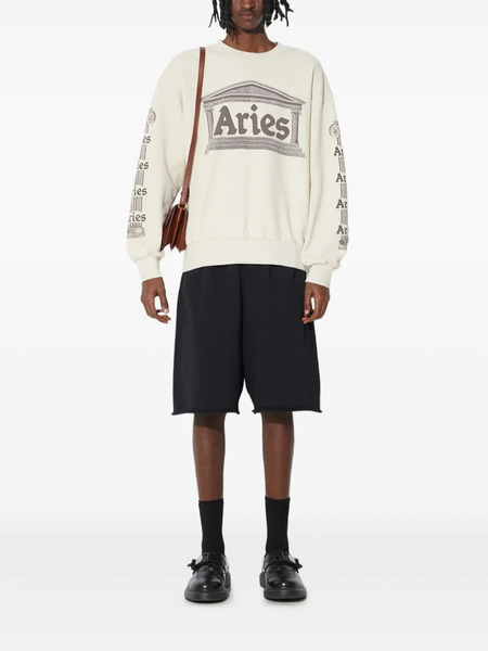 Aries Temple-print Sweatshirt - White 
