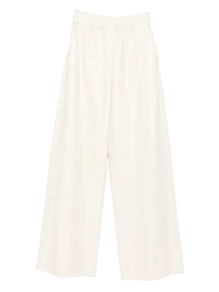  Arma Elastic-waist Leather Trousers - Neutrals 