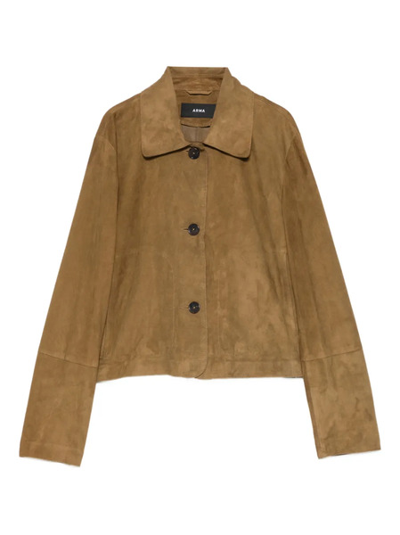  Arma Emy Button Suede Jacket - Green 