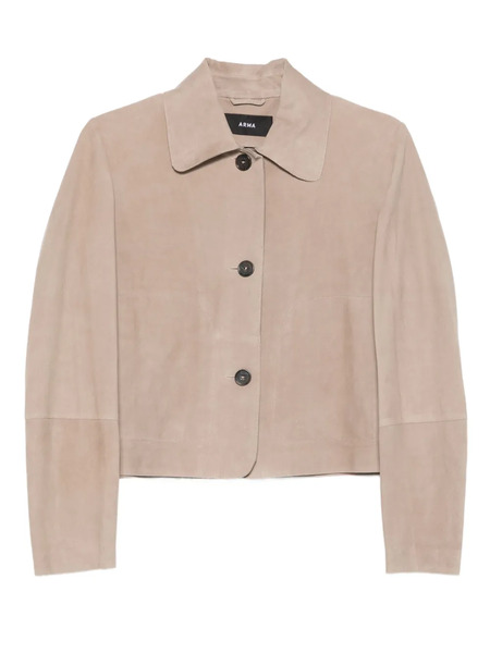  Arma Emy Button Suede Jacket - Neutrals 