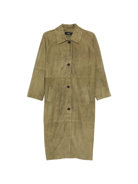  Arma Judy Button Suede Coat - Green 