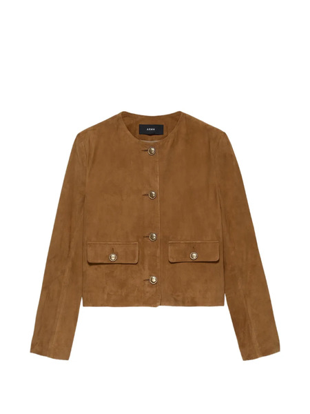  Arma Lorenne Collarless Jacket - Brown 