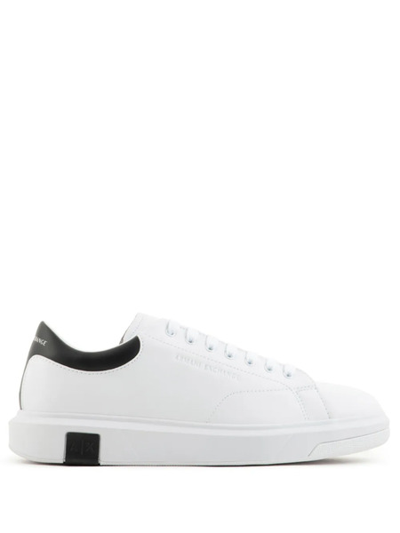  Armani Exchange Action Leather Sneakers - White 