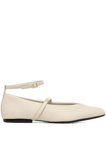  Armani Exchange Ankle-strap Pointed-toe Flats - Neutrals 