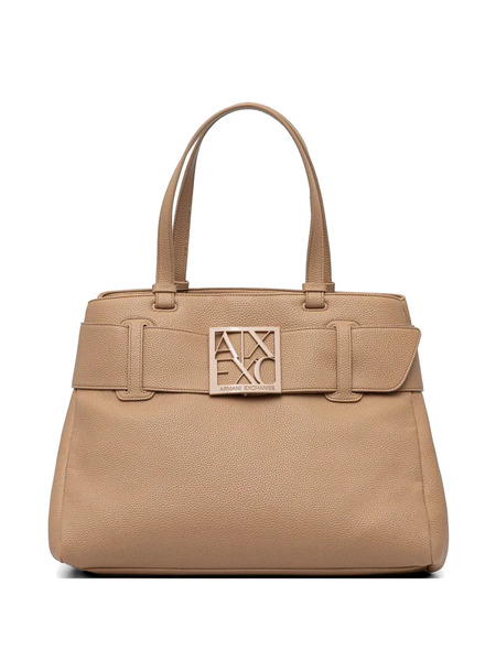  Armani Exchange Belt-embellished Tote Bag - Neutrals 