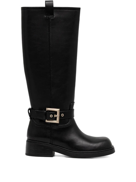  Armani Exchange Buckle-detail Boots - Black 