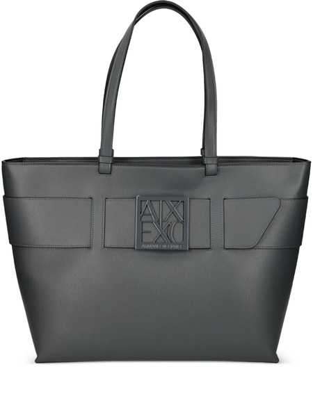  Armani Exchange Buckle-detail Tote Bag - Grey 