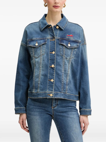  Armani Exchange Button Logo-embroidered Jacket - Blue 
