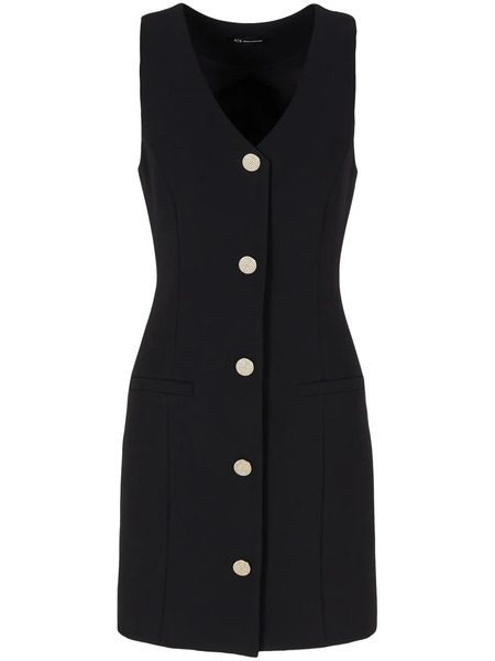  Armani Exchange Button-up Sleeveless Dress - Black 