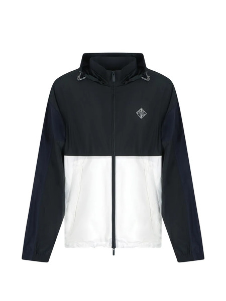  Armani Exchange Colour-block Hooded Jacket - Black 