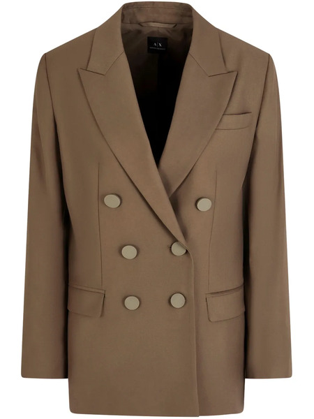  Armani Exchange Double-breasted Blazer - Brown 