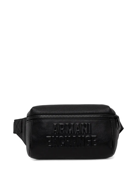  Armani Exchange Embossed Logo Belt Bag - Black 