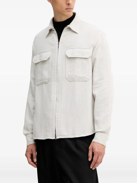  Armani Exchange Flap-pocket Zip Shirt - Neutrals 