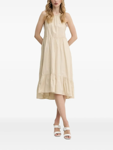  Armani Exchange Halter-neck Tiered Midi Dress - Neutrals 
