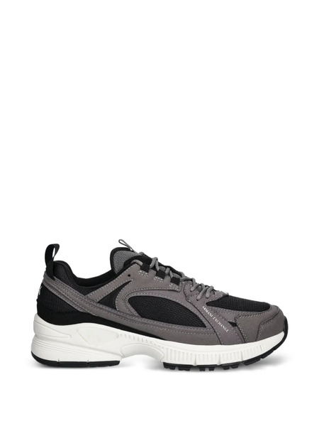  Armani Exchange Lace-up Panelled Sneakers - Grey 