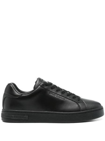  Armani Exchange Leather Sneakers - Black 