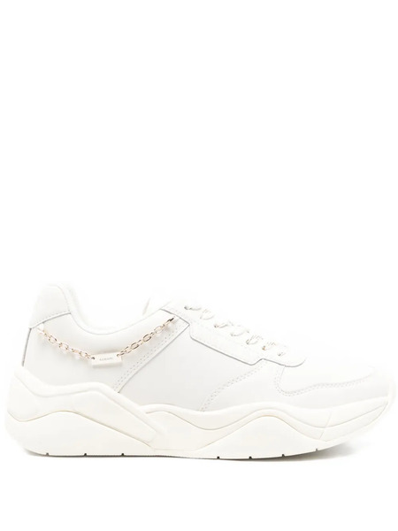  Armani Exchange Logo-charm Leather Sneakers - White 