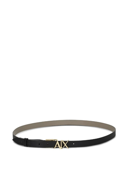  Armani Exchange Logo-detail Leather Belt - Black 