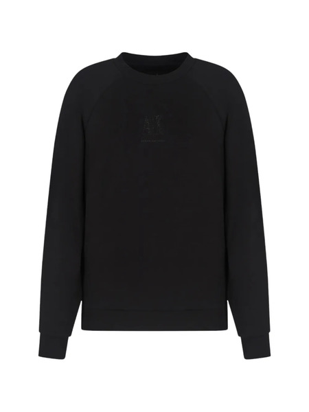  Armani Exchange Logo-detail Round-neck Sweatshirt - Black 