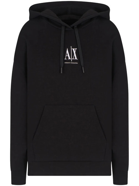  Armani Exchange Logo-embroidered Hoodie - Black 