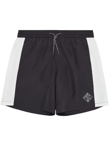  Armani Exchange Logo-embroidered Swim Shorts - Blue 