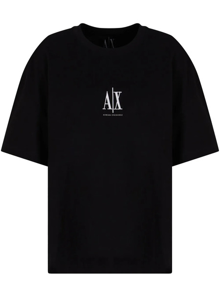  Armani Exchange Logo-embroidered T-shirt - Black 
