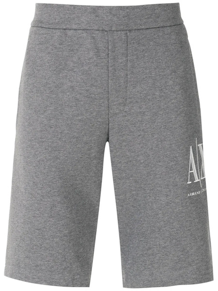 Armani Exchange Logo-embroidered Track Shorts - Grey 