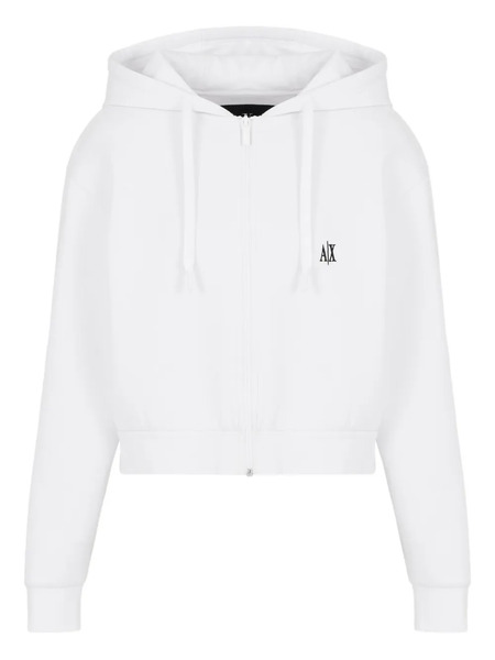  Armani Exchange Logo-embroidered Zip-up Sweatshirt - White 