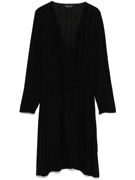  Armani Exchange Logo-jacquard Mini Dress - Black 