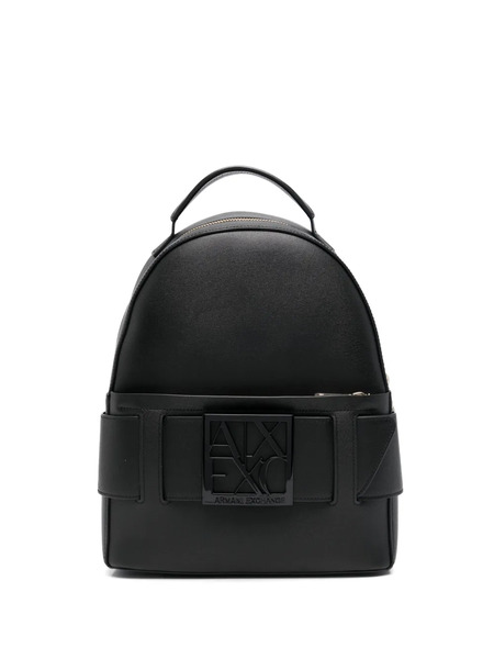  Armani Exchange Logo-plaque Backpack - Black 
