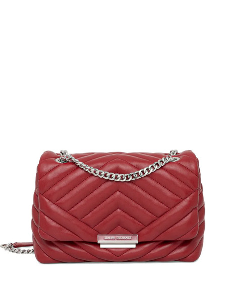  Armani Exchange Logo-plaque Quilted Cross Body Bag - Red 