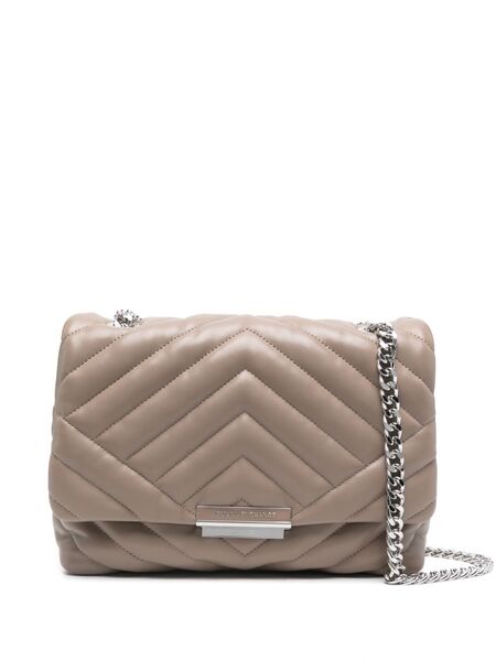  Armani Exchange Logo-plaque Quilted Shoulder Bag - Brown 