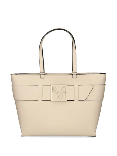  Armani Exchange Logo-plaque Tote Bag - Neutrals 