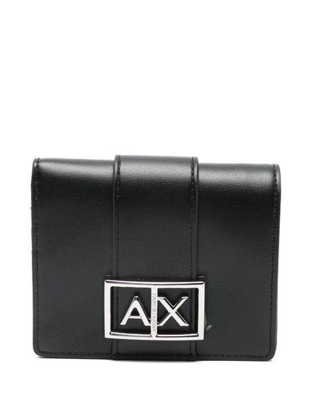  Armani Exchange Logo Plaque Wallet - Black 