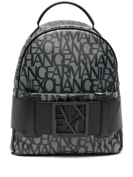  Armani Exchange Logo-print Backpack - Black 