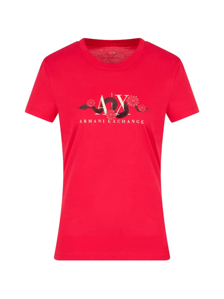  Armani Exchange Logo-print Crew-neck T-shirt - Red 