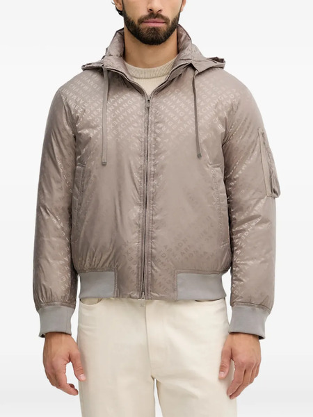  Armani Exchange Logo-print Padded Jacket - Neutrals 
