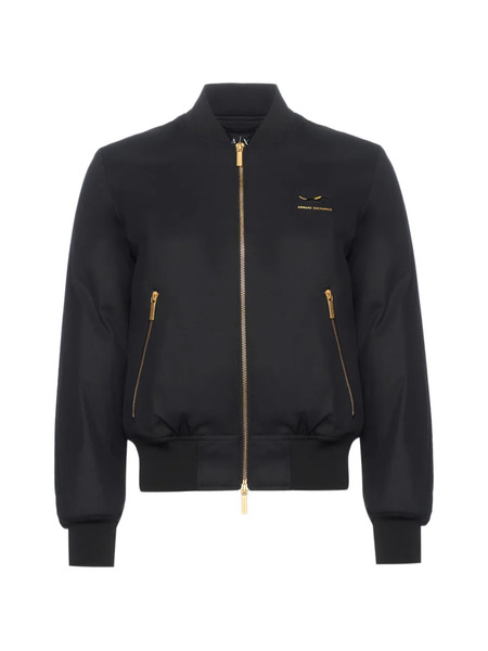 Armani Exchange Logo Zipped Jacket - Black 