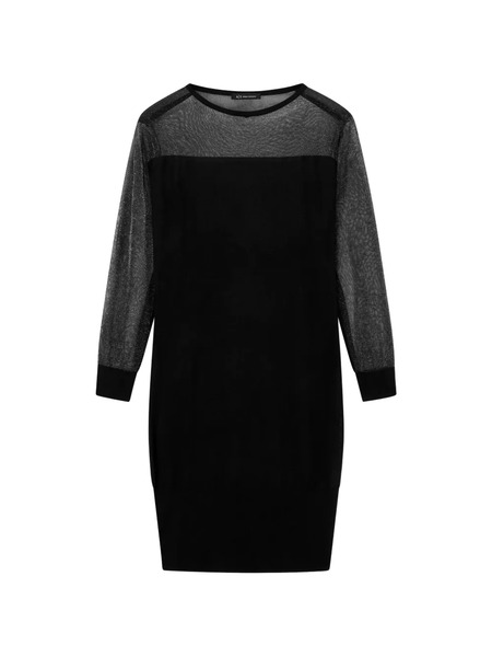  Armani Exchange Long-sleeve Mini Dress - Black 