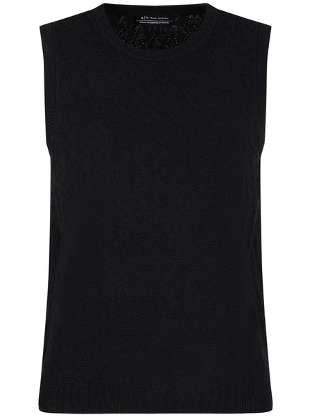  Armani Exchange Monogram-jacquard Vest - Black 