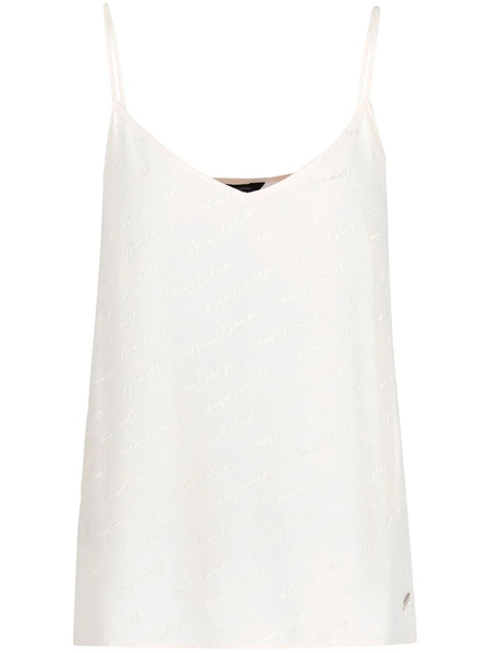  Armani Exchange Monogram-pattern Tank Top - White 