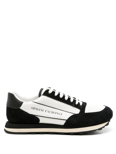  Armani Exchange Panelled Logo-print Sneakers - White 