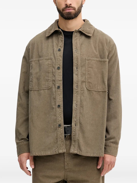  Armani Exchange Patch-pocket Corduroy Shirt - Brown 