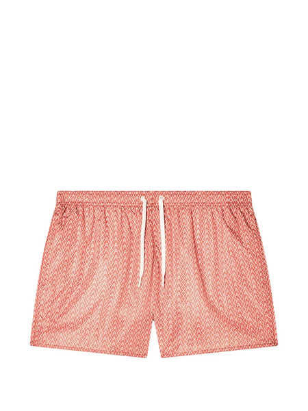  Armani Exchange Patterned Drawstring Swim Shorts - Orange 