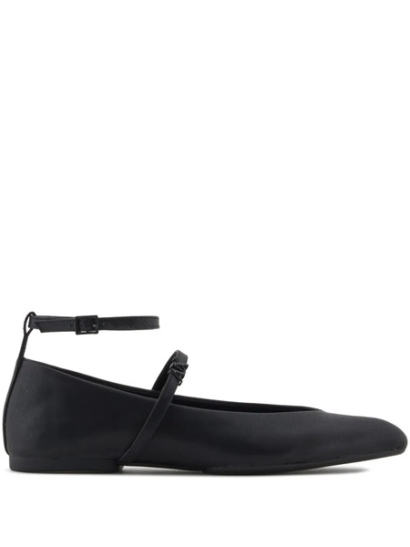  Armani Exchange Pointed-toe Ballerina Shoes - Black 