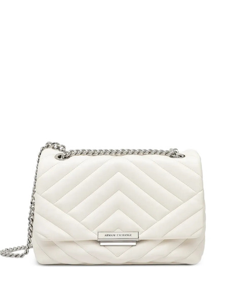  Armani Exchange Quilted Cross Body Bag - White 