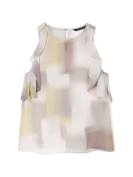  Armani Exchange Ruffled Blouse - Neutrals 