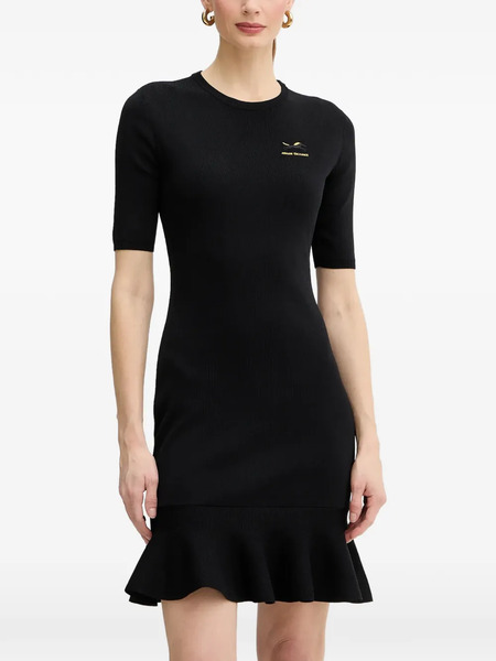  Armani Exchange Ruffled Short-sleeve Mini Dress - Black 