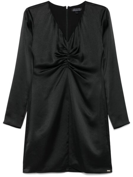  Armani Exchange Satin Mini Dress - Black 