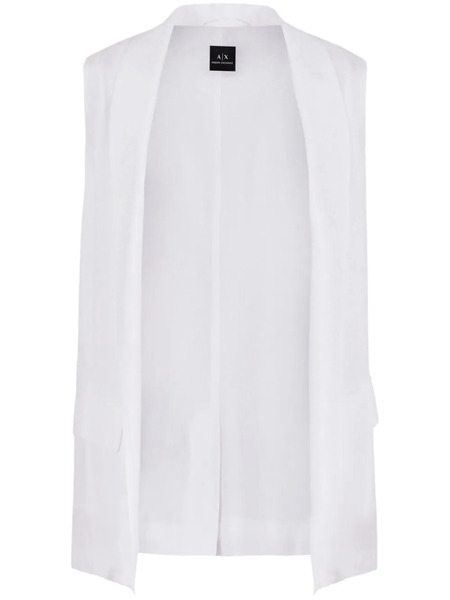  Armani Exchange Shawl-lapel Open-front Waistcoat - White 